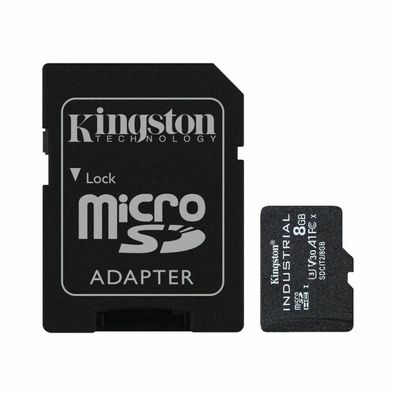 Industrial 8 GB microSDHC (schwarz, UHS-I U3, Class 10, V30, A1)
