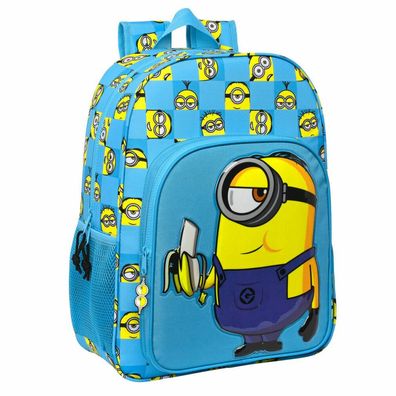 Schulrucksack Minions Minionstatic Blau (33 x 42 x 14 cm)