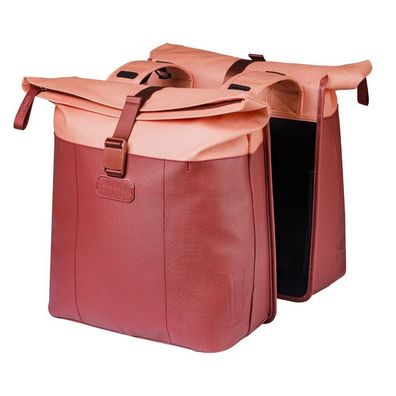 Doppelpacktasche Basil Vive 28-35L 14 x 30 x 38 cm - bordeaux/rosa
