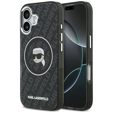 Hülle Karl Lagerfeld MagSafe iPhone 17 Kunststoff schwarz transparent Logo