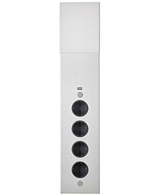 Küchensteckdose Riva 4-fach Ecksteckdose 46-58cm Küche Büro USB A/C Steckdose