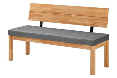 Küchenbank mit Rückenlehne Damita 150 x 55 x 84 Sitzbank Massivholz