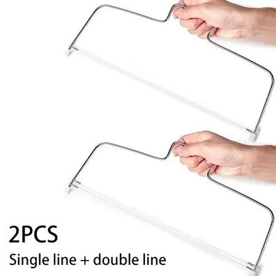 1/2Pcs Adjustable Height Cake Cut Slicer, Stainless Steel Cake Decorating Mold & DIY