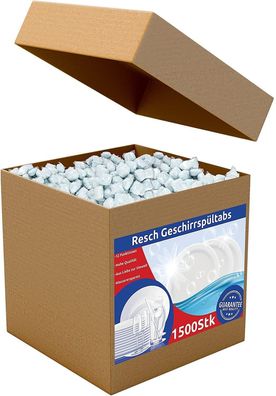 RESCH Cleanix 1500 St 30kg Spülmaschinentabs 12in1 ohne Folie Geschirrtabs Tabs