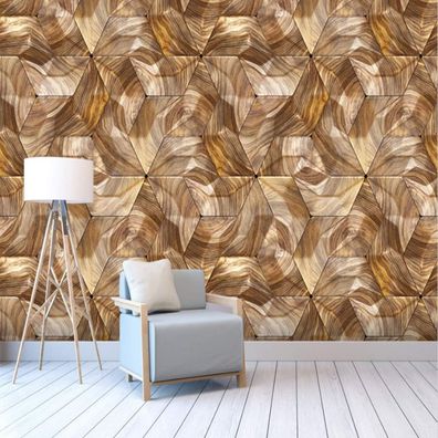 Vlies Fototapete Wandtapete Wandbilder 3D Abstrakte Holzmaserung 4400