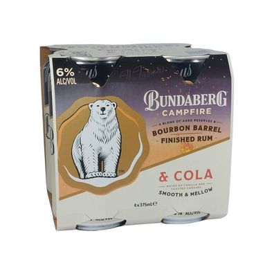 Bundaberg Campfire & Cola Can 6.0 % vol. 4x375 ml