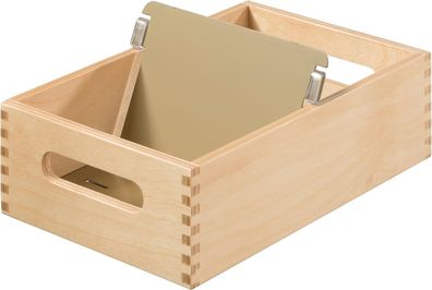 HAN Holz - DIN A6 - für 900 Karteikarten quer Karteikarten inkl. 1 Metallblattstütze,