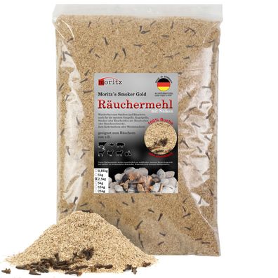 2,5kg Räuchermehl Buche mit Nelke fein 0,5 -1 mm Kalt-/Heißräuchern Fisch Fleisch