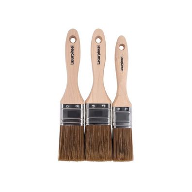 Lasurpinsel Set 3 teilig 30mm 50mm 60mm Pinsel Set Lasur Farbe Flachpinsel Lack