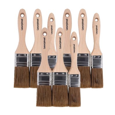 3x Lasurpinsel Set 3 teilig 30mm 50mm 60mm Pinsel Set Lasur Farbe Flachpinsel Lack