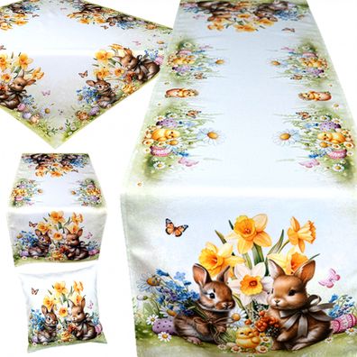 Ostern Tischdecke Tischläufer Kissenbezug Fröhliche Osterzeit Osterdekoration