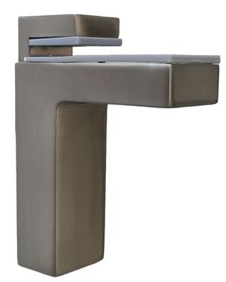 Regalbodenhalter Edelstahloptik Glasbodenträger 8-50mm Bodenhalter massiv modern