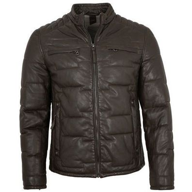 Gipsy- Herren Lederjacke Steppjacke Lammnappa chestnut