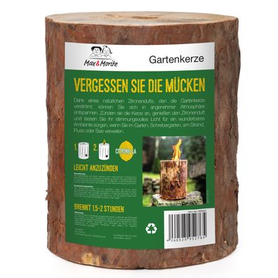 Moritz Schwedenfeuer mit Zitronella Baumfackel inkl. Anzünddocht Finnenfackel Gartenf