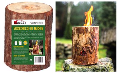 Moritz 1x Schwedenfeuer Citronella Geruch Baumfackel inkl. Anzünddocht Finnenfackel G