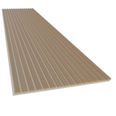 Akustikpaneel mit Holzfurnier in Black Walnut - 2700x600 mm - mit hellem PET-Filz