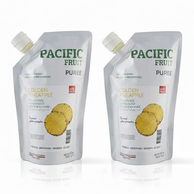 Pacific Fruit Püree Goldene Ananas 2x 1kg Ohne Zuckerzusätze & Konservierungsmittel