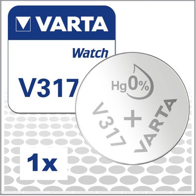 1x Varta V317 / SR516SW Watch Uhrenbatterien Fachhandelsware V 317 SR62