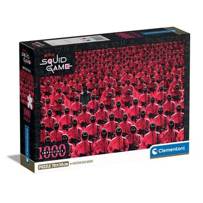 Clementoni 39858 - Squid Game - 1000 Teile Puzzle Impossible Netflix Compact