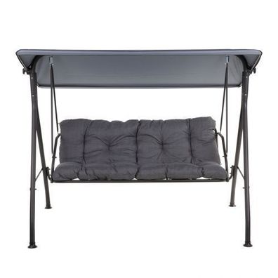 Hollywoodschaukel mit Sonnendach 3-Sitzer Marbella Black Edition H024-07IB PATIO