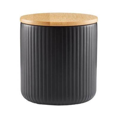 Vorratsdose mit Bambusdeckel Curly schwarz 600 ml Ambition