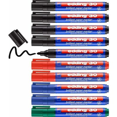 10 edding Brilliant-Paper-Marker 30 Permanentmarker