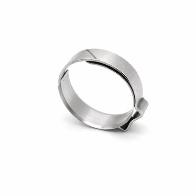 1-Ohr Klemme Edelstahl mit Einlagering / (Spannbereich) 7,0-8,5 mm