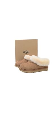 UGG Tazzette Plateauslipper in Braun mit Fell
