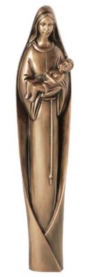 Madonna mit Kind aus Bronze H:40 cm Bronzefigur Statue Grabschmuck