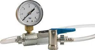 Anschlussadapter für Gefäßfüller mit Manometer
