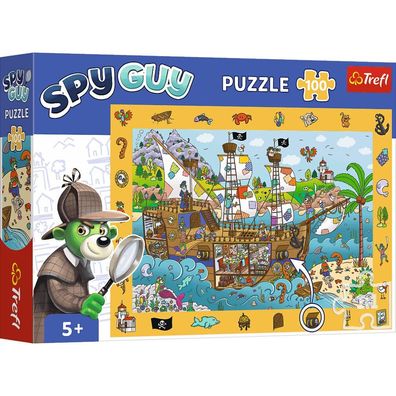 TREFL Picture Search Puzzle Spy Guy: Piratenschiff 100 Teile
