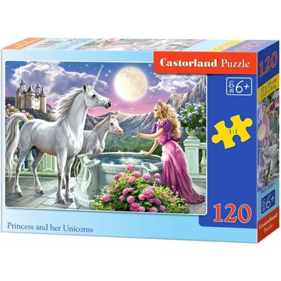 Castorland Puzzle Prinzessin und Einhörner 120 Teile