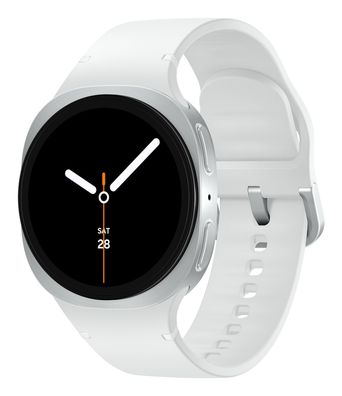 Samsung Galaxy Watch8 - 40 mm - silber - intelligente Uhr mit Sportband - Gummi... ->