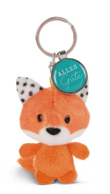 Schlüsselanhänger Fuchs mit Anhänger ´Alles Gute´, Prüfung, Glück, 47532