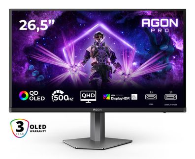 AOC AGON PRO AG276QKD2 - AG6 Series - OLED-Monitor - Gaming - 68.6 cm (27") (26.5" si