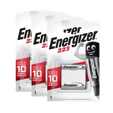 3x Energizer CR-P2 - DL223 Lithium Power Photo Batterie 6V im Blister CR P2