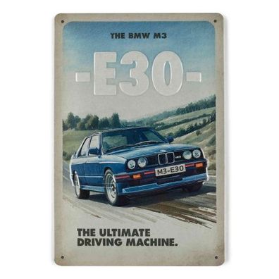 Blechschild "BMW M3 E30" - 20x30 cm