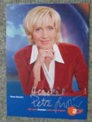 ZDF Fernsehmoderatorin Petra Gerster - handsigniertes Autogramm!!!