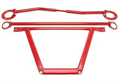 TA Technix Stahl Domstreben Kit rot passend für BMW E36 4 Zylinder M40
