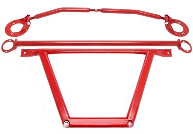 TA Technix Stahl Domstreben Kit rot passend für BMW 3er Serie E36 6 Zylinder