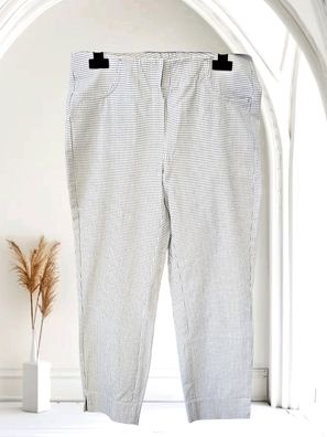 Stehmann Stretch Pull on Hose Loli-602 6/8tel Länge 79 cm Weiß mit Pünktchen in 38