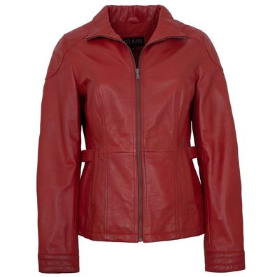 Jilani Collection - Damen Lederjacke Lammnappa rot