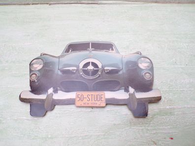 alte Grußkarte 1950 Studebaker Commander Regal Deluxe Oldtimer Paper House New York