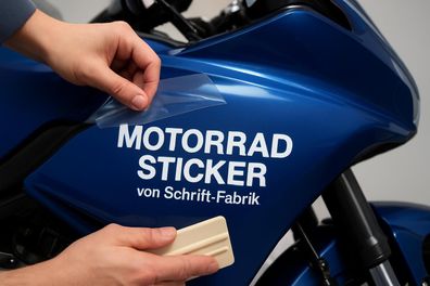 Aufkleber fürs Motorrad Motorradaufkleber Klebebeschriftung Sticker selbst gestalten