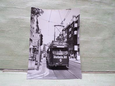 Foto Photo Benrath Düsseldorf Straßenbahn Diebels Alt s/w