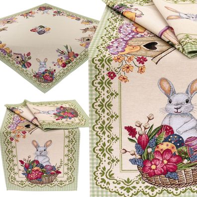 Ostern Gobelin Tischdecke Tischläufer Platzdeckchen Kissenbezug Küken