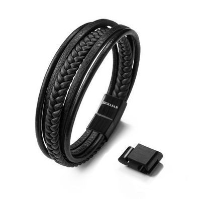 Serasar, lederarmband "braid" für Herren