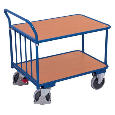 VARIOfit Schiebebuegelwagen als Tischwagen 1000x700mm Enzianblau Ral 5016