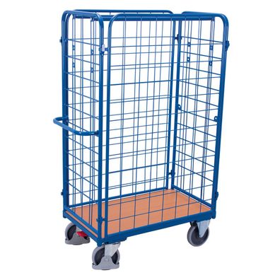VARIOfit Paket-Vierwandwagen, hoch, seitlich vergittert Ladeflaeche 1200x800mm Enzia