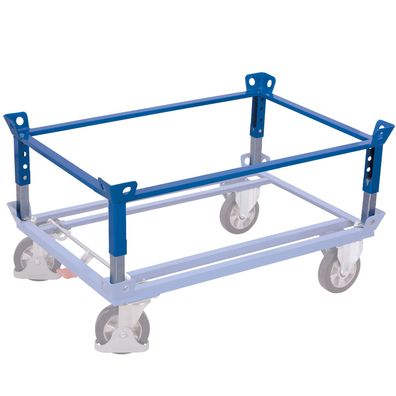 VARIOfit Aufsatzrahmen fuer Palettenfahrgestelle 1210x810mm Ladeflaeche Enzianblau R